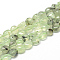 Natural Prehnite Beads Strands, Nuggets, 8~15x7~12x4~12mm, Hole: 1mm, about 30~45pcs/strand, 15.7