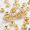 Iron Crystal Rhinestone Spacer Beads, for Jewelry Craft Making Findings, Grade B, Rondelle, Straight Edge, Golden, 7~8x3~3.5mm, Hole: 2mm