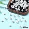 Acrylic Horizontal Hole Letter Beads, with Enamel, Cube, Letter Q, 6x6x6mm, Hole: 3.2mm