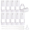 10Pcs Plastic Empty Refillable Airless Pump Bottle, with 2Pcs Plastic Transfer Pipettes and 1Pc Plastic Funnel Hopper, White, Bottle: 3.3x8.9cm, Capacity: 15ml(0.51fl. oz)