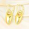 Horse Eye Brass Hoop Earrings for Women, Rack Plating, Lasting Plated, Cadmium Free & Lead Free, Real 18K Gold Plated, 55.5x16mm