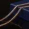 Unwelded 304 Stainless Steel Curb Chains, Twisted Chains, with Spool, Faceted, Golden, 4x3x0.8mm, about 65.61 Feet(20m)/roll