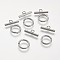 Tarnish Resistant 304 Stainless Steel Toggle Clasps, Stainless Steel Color, toggle: 15x2mm, Hole: 11mm, Bar: 20x7x3mm, Hole: 3mm.