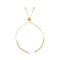 Brass Box Chains Slider Bracelet Making with Clear Cubic Zirconia Tiny Charms, Nickel Free, Real 18K Gold Plated, 24x0.3x0.1cm, Hole: 2mm