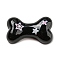 Black & Pink Opaque Resin Cabochons, for Jewelry Making, Dog Bone, 14x24x6.5mm