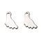 Non-Tarnish 201 Stainless Steel Charms, Laser Cut, Foot, Stainless Steel Color, 13.5x8.5x1mm, Hole: 1.4mm