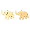 304 Stainless Steel Pendants,  Elephant, Golden, 20x16.5x1.4mm, Hole: 1.5mm