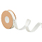 20 Yards Gold Stamping Polyester Happy Birthday to You Printed Ribbon, for Bowknot Making, Garment Accessories, Floral White, 5/8 inch(15mm)