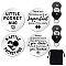 Heart Double-Sided Engraved Stainless Steel Commemorative Decision Maker Coin Set, Pocket Hug Coin, Inspirational Quote Coin, with Imitation Leather Keychain Storage Pouch, Word, 25x25x2mm