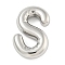 Non-Tarnish 304 Stainless Steel Pendants, Balloon Letter Charm, Letter S, 23.5x15x5mm, Hole: 2x1.5mm