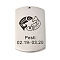 Non-Tarnish 304 Stainless Steel Pendants, Stainless Steel Color, Rectangle with Constellation Charm, Pisces, 43x26.5x1.5mm, Hole: 1.6mm