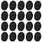 20Pcs Spray Painted Alloy Pendants, Oval, Black, 33.5x23x5mm, Hole: 1.2mm