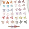 Opaque Acrylic Beads, Frosted Gradient, Flower, Mixed Color, 12.5x18.3mm, Hole: 1.8mm, about 750pcs/500g.