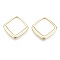 Rack Plating Alloy Linking Rings, Cadmium Free & Lead Free, Rhombus, Light Gold, 19x19x2mm