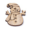 Undyed Wooden Pendants, Snowman, BurlyWood, 30x23x2mm, Hole: 1.5mm