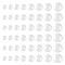 arricraft 80 Pcs Clear Glass Cabochons, 8 Sizes Flat Bottom Half Round Tiles Clear Semi Circular Crafted Cabochon Glass Beads Cabochons for Making Animal Eye Photo Cameo Pendant Jewelry 10-30mm