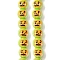 Handmade Porcelain Beads Strands, Hand Drawn Beads, with Enamel, Round, Yellow Green, 14x12x11mm, Hole: 2.5mm, about 30pcs/strand, 13.39''(34cm)