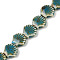 Handmade Porcelain Beads Strands, Shell Shape, Cadet Blue, 13.5x13~14x6mm, Hole: 1.8mm, about 28pcs/strand, 14.37''(36.5cm)