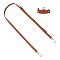 PU Leather Bag Straps, with Alloy Swivel Clasps, Coconut Brown, 94.1~124cm