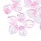 Transparent Glass Charms, Shell Shaped Petal, Two Tone, Lavender Blush, 15x12x4mm, Hole: 1mm