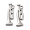 Non-Tarnish 304 Stainless Steel Pendants, Alto Horn Shape, Stainless Steel Color, 20x6x1.5mm, Hole: 1.6mm