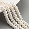 Natural Cultured Freshwater Pearl Beads Strands, Grade A+, Rondelle, PapayaWhip, 6~7mm, Hole: 0.6mm, about 44pcs/strand, 6.89 inch(17.5cm)