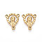 304 Stainless Steel Multi-Strand Links, Teardrop with Virgin Mary, Ion Plating(IP), Real 18K Gold Plated, 18.5x15x3mm, Hole: 1.2mm