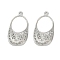 Brass Pendants, Cadmium Free & Nickel Free & Lead Free, Bag, Real Platinum Plated, 29.5x15.5x6.5mm, Hole: 1.6mm