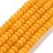 Natural White Jade Beads Strands, Dyed, Rondelle, Orange, 8x5mm, Hole: 1mm, about 74pcs/strand, 15.15 inch(38.5cm)