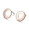 304 Stainless Steel Stud Earring Findings, Donut, Rose Gold, 10.3mm, Hole: 1.3mm, Pin: 0.7mm