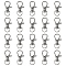 20Pcs Alloy Swivel Lobster Claw Clasps, Swivel Snap Hook, Fine Jewelry Findings, Platinum, 34.5x17x5.5mm, Hole: 6x9mm