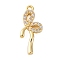 Brass Micro Pave Clear Cubic Zirconia Pendants, Cadmium Free & Nickel Free & Lead Free, Bowknot, Real 18K Gold Plated, 20x8.5x2.5mm, Hole: 1.2mm