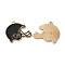 Alloy Enamel Pendants, Cadmium Free & Nickel Free & Lead Free, Golden, Baseball Helmet Charm, Black, 24.5x28x1.5mm, Hole: 2mm