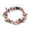 Chip Natural Rhodonite Stretch Beaded Bracelets for Kids, Inner Diameter: 1-3/4 inch(4.5cm)