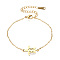 201 Stainless Steel Link Bracelets, with Lobster Claw Clasps, Tortoise, Golden, 6-5/8 inch~6-7/8 inch(16.95~17.5cm)