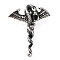 316 Surgical Stainless Steel Big Pendants, Dragon Charms, Antique Silver, 59x47x13mm, Hole: 6.5x8mm