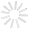 24Pcs 4 Style Stainless Steel Big Pendants, Rectangle, Stainless Steel Color, 48~50x9~10x1~1.5mm, hole: 4~6.5x4~5.5mm, 6pcs/style