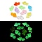 Luminous Transparent Acrylic Pendants, Glow in the Dark, Fish, Mixed Color, 36x22x9mm, Hole: 2mm