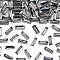 Preciosa® MAXIMA Crystal Fancy Stones, Czech Crystal, 435 26 212 Baguette, Aluminium Layer, 00030 260 NightFall, 7x3mm