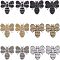 Rhinestones Sew on/Iron on Patches, Appliques, Costume Accessories, Bee, Mixed Color, 68x80x2mm, 6 colors, 2pcs/color, 12pcs/box