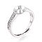 Brass Micro Pave Clear Cubic Zirconia Adjustable Ring Settings, for Half Drilled Beads, Cadmium Free & Nickel Free & Lead Free, Real Platinum Plated, Pin: 0.9mm, 8mm, Inner Diameter: 17mm