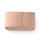 Ion Plating(IP) 304 Stainless Steel Rectangle Magnetic Clasps with Glue-in Ends, Rose Gold, 20x12x5mm, Hole: 10x3mm