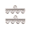 Brass Chandelier Component Links, Cadmium Free & Nickel Free & Lead Free, Column, Platinum, 8x21.5x1.5mm, Hole: 1.8mm