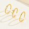 3Pcs 3 Style Cubic Zirconia Solitaire Rings, Cuff Rings Sets, Bowknot Brass Stackable Rings, Real 18K Gold Plated, Inner Diameter: 14~17mm, 1Pc/style