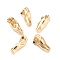 Brass Micro Pave Cubic Zirconia Pendants, Long-Lasting Plated, Hand, Black, Real 18K Gold Plated, 18x8x9mm, Hole: 2.8x1.8mm