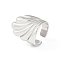 Non-Tarnish 304 Stainless Steel Open Cuff Rings, for Women, Stainless Steel Color, 21mm