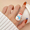 Christmas Cartoon Resin Finger Rings, Snowman, Inner Diameter: 17mm