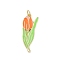 Brass Enamel Pendants, Cadmium Free & Lead Free, Flower Charms with Jump Rings, Real 18K Gold Plated, Dark Orange, 28.5x11.5x1.5mm, Hole: 3.5mm