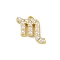 Brass Charms, with ABS Plastic Imitation Pearl, Long-Lasting Plated, Cadmium Free & Lead Free, Rack Plating, Scorpio, Real 18K Gold Plated, 13x14x3.5mm, Hole: 1.2mm
