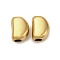 304 Stainless Steel Beads, Ion Plating(IP), Bean, Real 18K Gold Plated, 8.5x6x4.5mm, Hole: 2mm